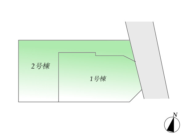 中野区白鷺2丁目　新築一戸建て（区画図）